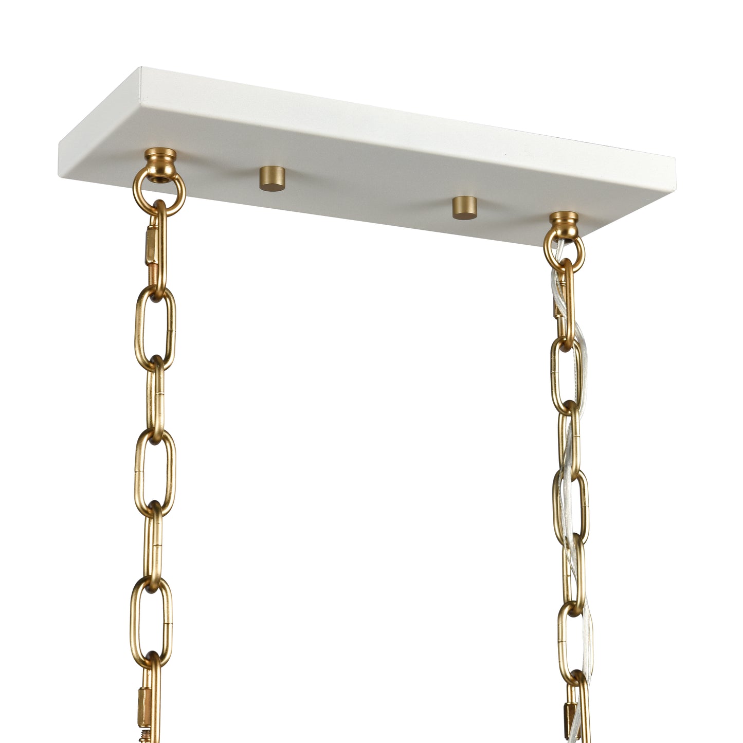 ELK SHOWROOM 69316/10 Sabine 58'' Wide 10-Light Linear Chandelier - Textured White with Brushed Gold