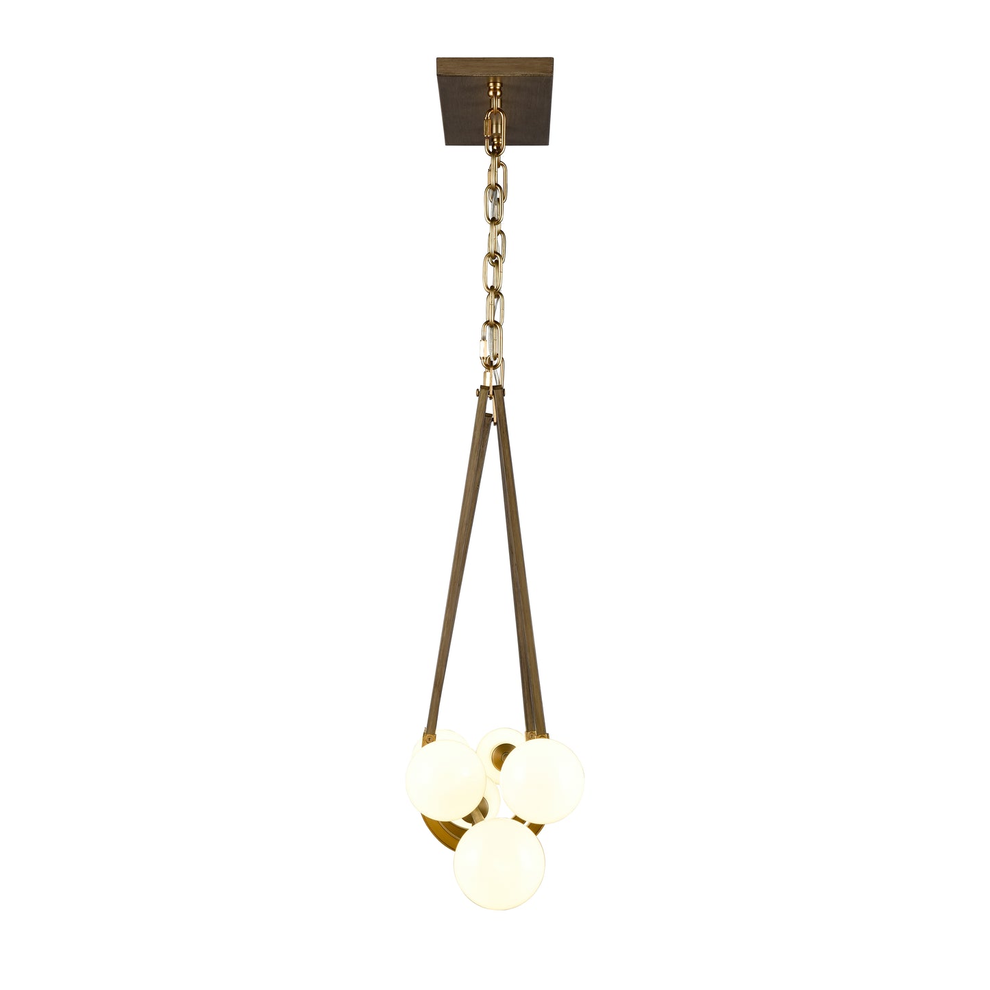 ELK SHOWROOM 69325/6 Sabine 42'' Wide 6-Light Linear Chandelier - Pecan with Brushed Gold