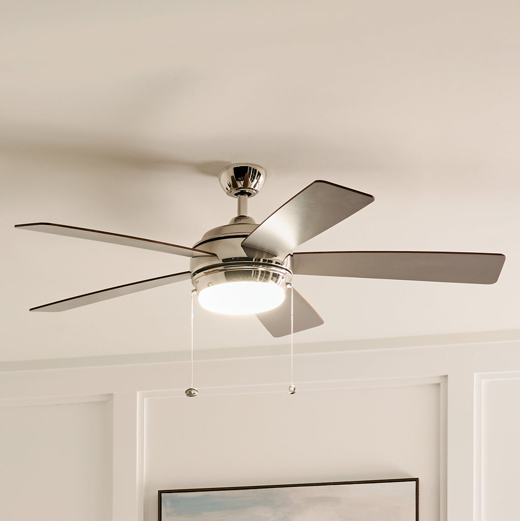 KICHLER 330174PN Starkk Led 52" Fan Polished Nickel