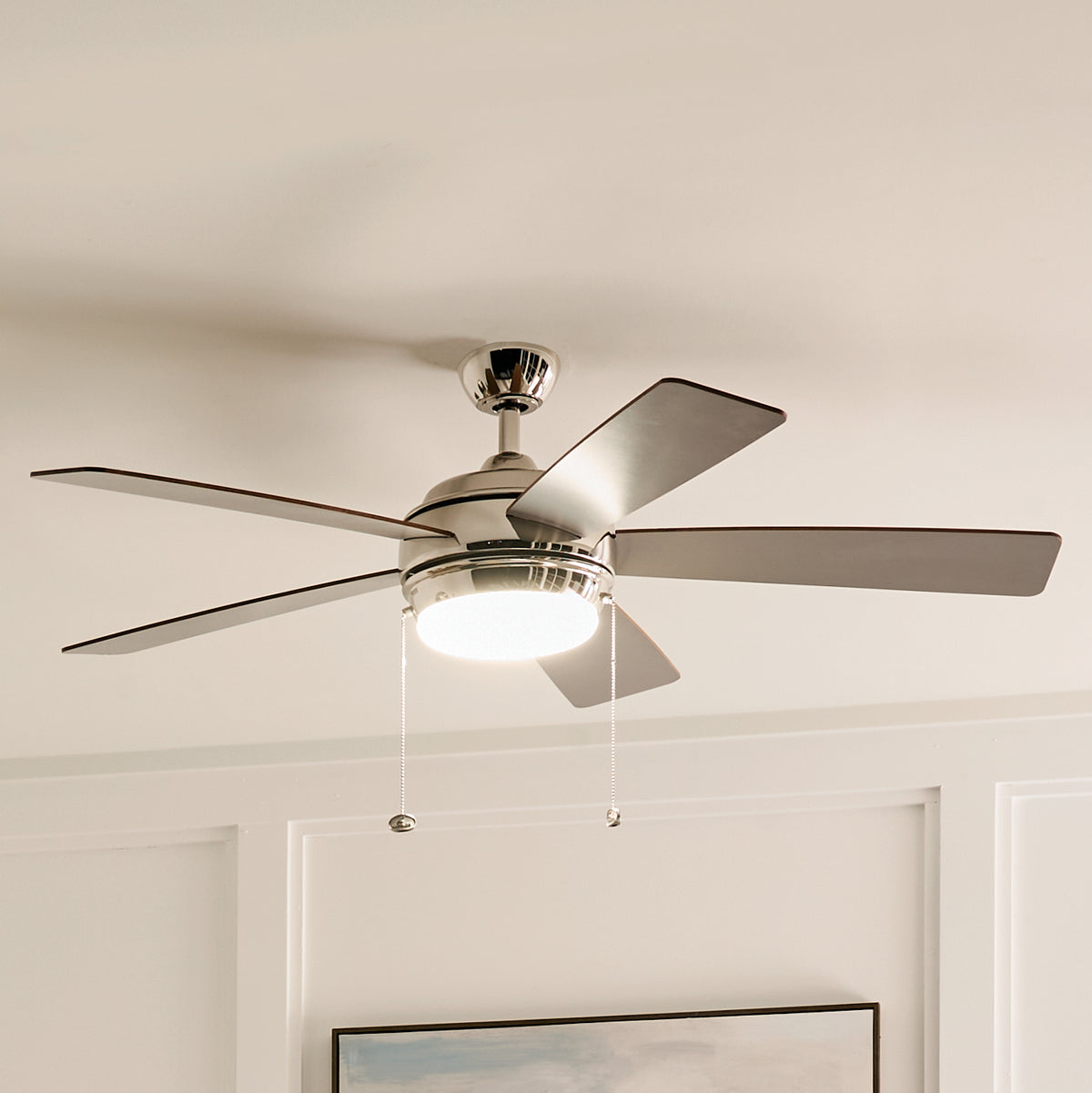 KICHLER 330174PN Starkk Led 52" Fan Polished Nickel