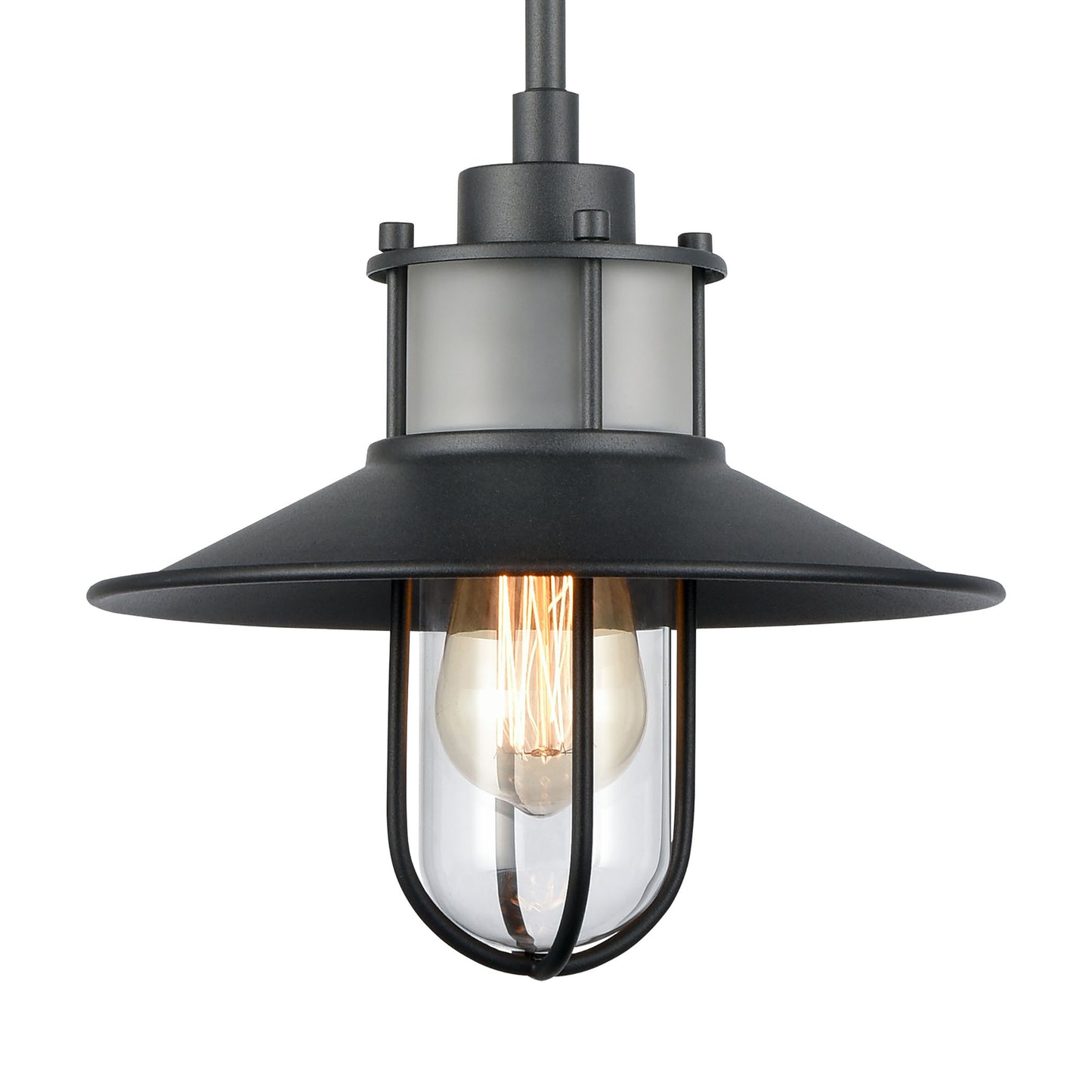 ELK SHOWROOM 69375/1 Coastal Farm 10'' Wide 1-Light Outdoor Pendant - Charcoal