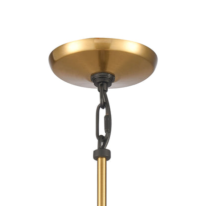 ELK SHOWROOM 69384/1 Mid-Century Schoolhouse 12'' Wide 1-Light Mini Pendant - Satin Brass