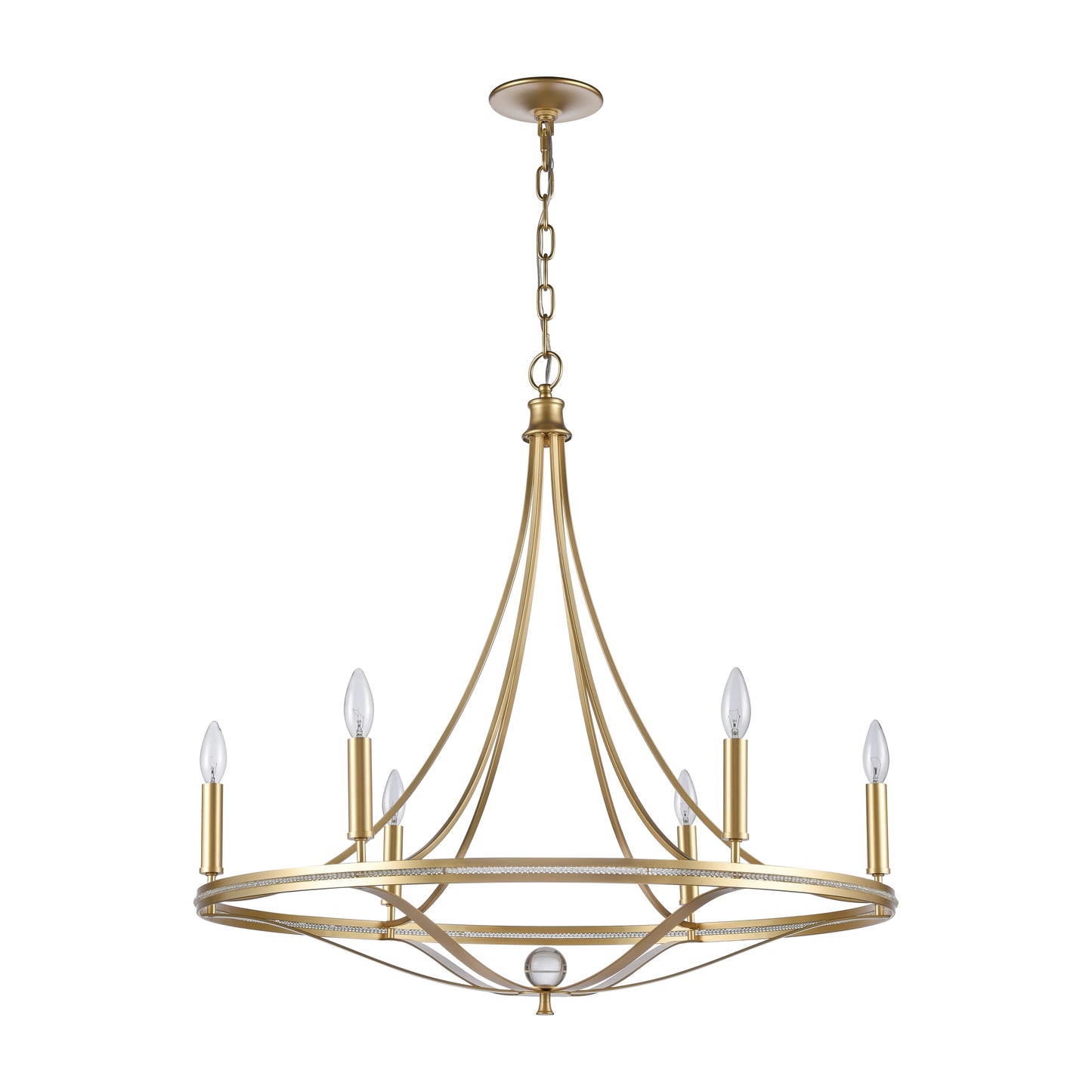 ELK SHOWROOM 69485/6 Noura 31.5'' Wide 6-Light Chandelier - Champagne Gold