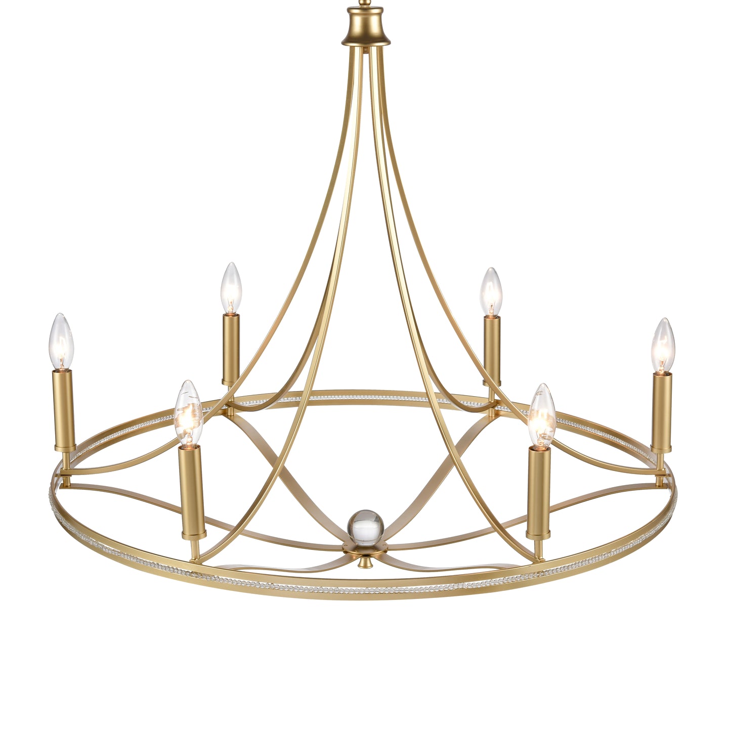 ELK SHOWROOM 69485/6 Noura 31.5'' Wide 6-Light Chandelier - Champagne Gold