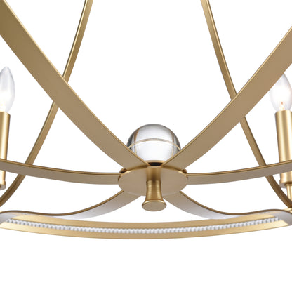 ELK SHOWROOM 69485/6 Noura 31.5'' Wide 6-Light Chandelier - Champagne Gold