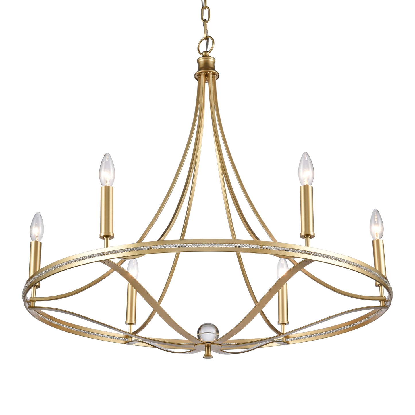 ELK SHOWROOM 69485/6 Noura 31.5'' Wide 6-Light Chandelier - Champagne Gold