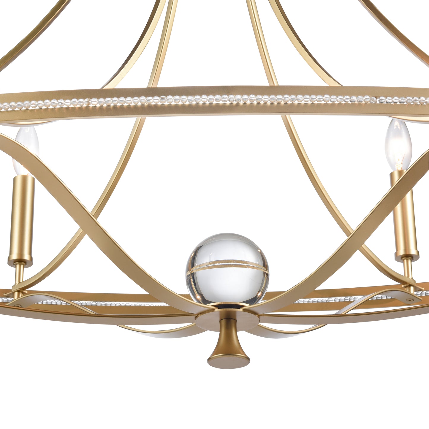 ELK SHOWROOM 69486/6 Noura 46.5'' Wide 6-Light Linear Chandelier - Champagne Gold