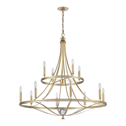 ELK SHOWROOM 69488/8+4 Noura 40'' Wide 12-Light Chandelier - Champagne Gold