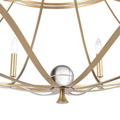 ELK SHOWROOM 69488/8+4 Noura 40'' Wide 12-Light Chandelier - Champagne Gold