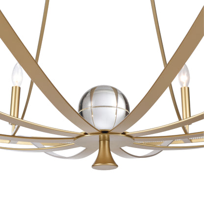 ELK SHOWROOM 69489/10+5 Noura 60'' Wide 15-Light Chandelier - Champagne Gold