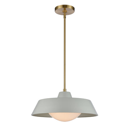 ELK SHOWROOM 69525/1 Gilman 16'' Wide 1-Light Pendant - Satin Brass with Powder Blue