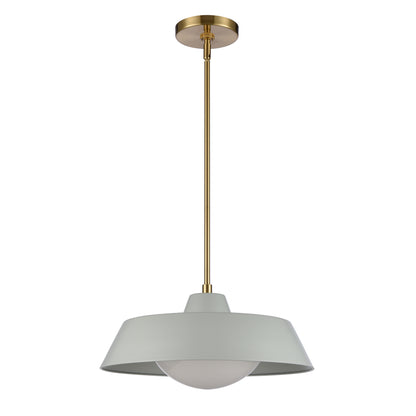 ELK SHOWROOM 69525/1 Gilman 16'' Wide 1-Light Pendant - Satin Brass with Powder Blue