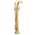 MOEN 695BG Voss Chrome One-Handle Tub Filler Including Handheld Shower - Brushed Gold