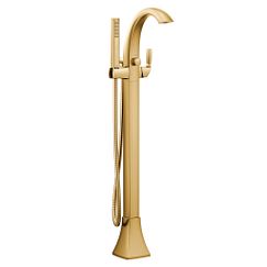 MOEN 695BG Voss Chrome One-Handle Tub Filler Including Handheld Shower - Brushed Gold