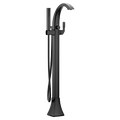 MOEN 695BL Voss Chrome One-Handle Tub Filler Including Handheld Shower - Matte Black