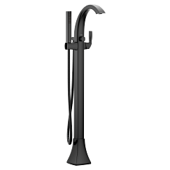 MOEN 695BL Voss Chrome One-Handle Tub Filler Including Handheld Shower - Matte Black