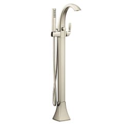 MOEN 695BN Voss Chrome One-Handle Tub Filler Including Handheld Shower - Brushed Nickel
