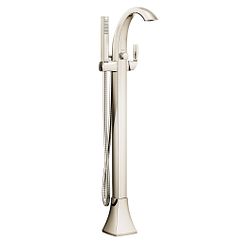 MOEN 695NL Voss Chrome One-Handle Tub Filler Including Handheld Shower - Polished Nickel