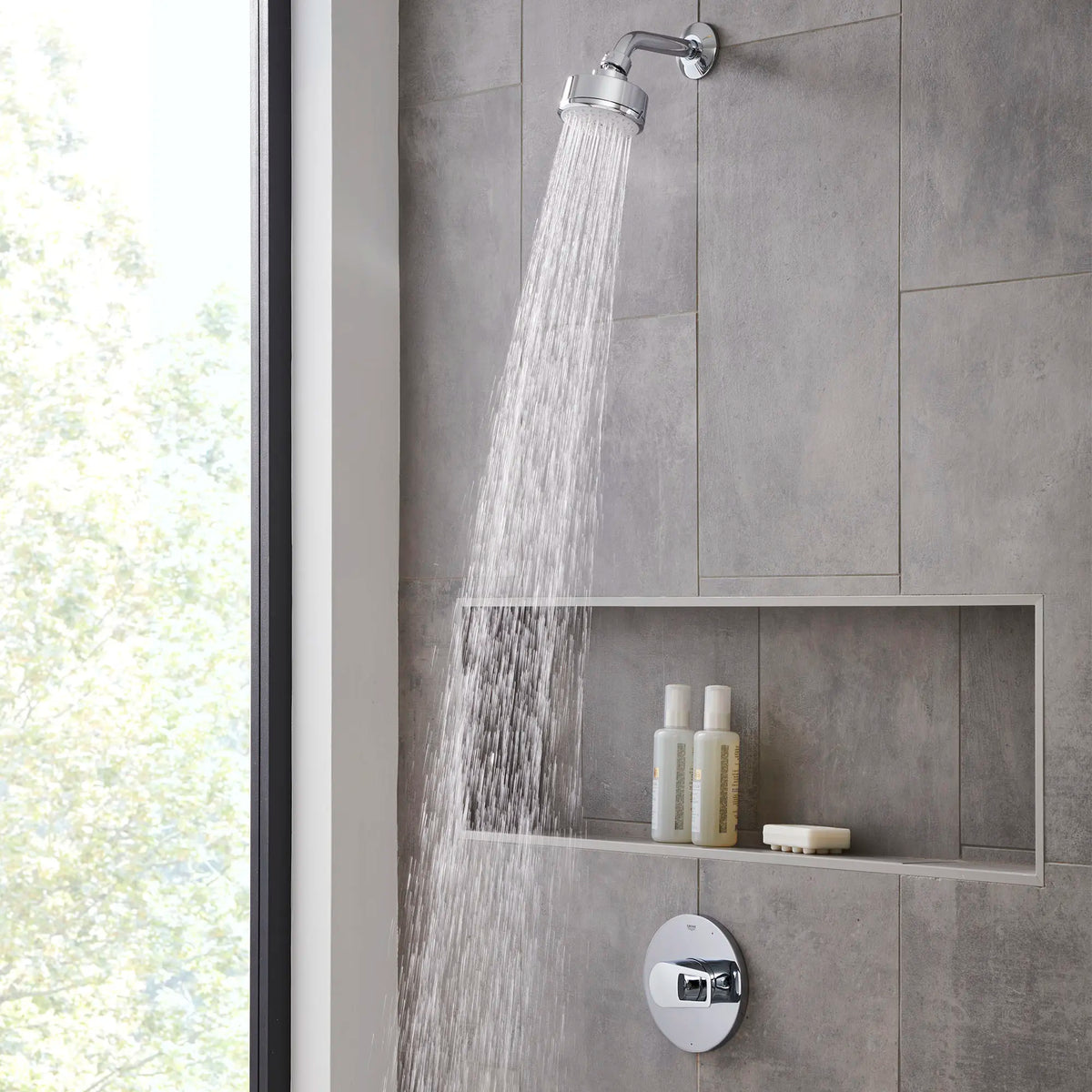 GROHE 19595001 Bauloop Pressure Balance Valve Trim with Cartridge - Chrome