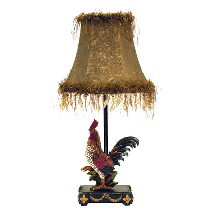 MARKETPLACE 7-208 Petite Rooster 19'' High 1-Light Table Lamp - Multicolor