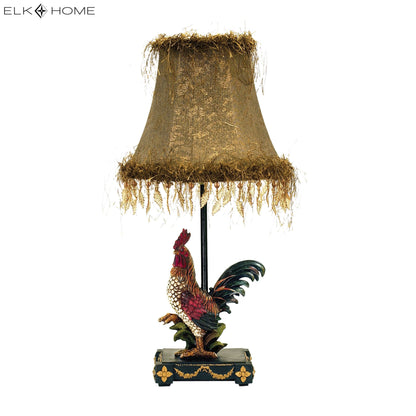 MARKETPLACE 7-208 Petite Rooster 19'' High 1-Light Table Lamp - Multicolor