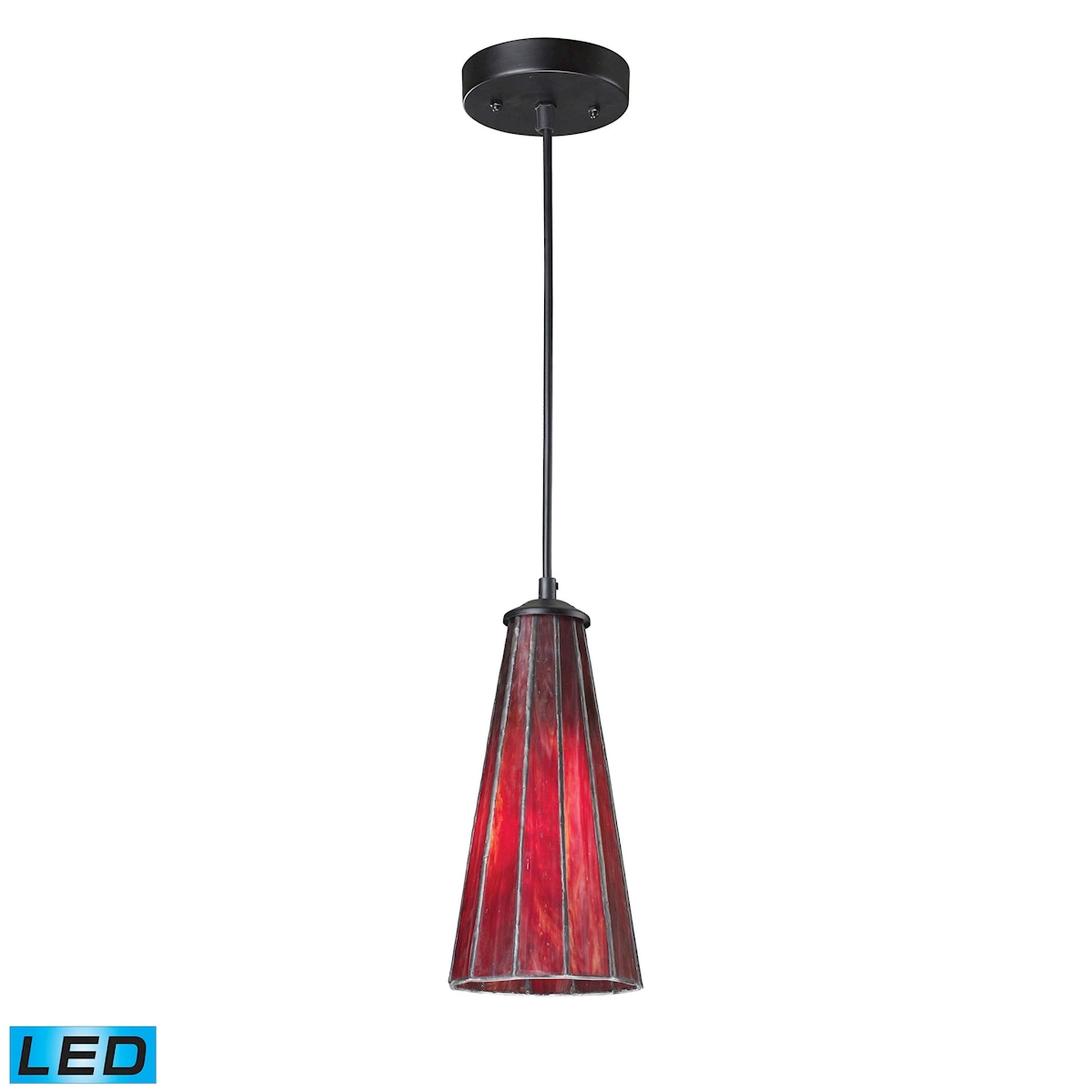 ELK SHOWROOM 70000-1IR-LED Lumino 5'' Wide 1-Light Mini Pendant - Inferno Red