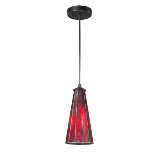 ELK SHOWROOM 70000-1IR Lumino 5'' Wide 1-Light Mini Pendant - Inferno Red