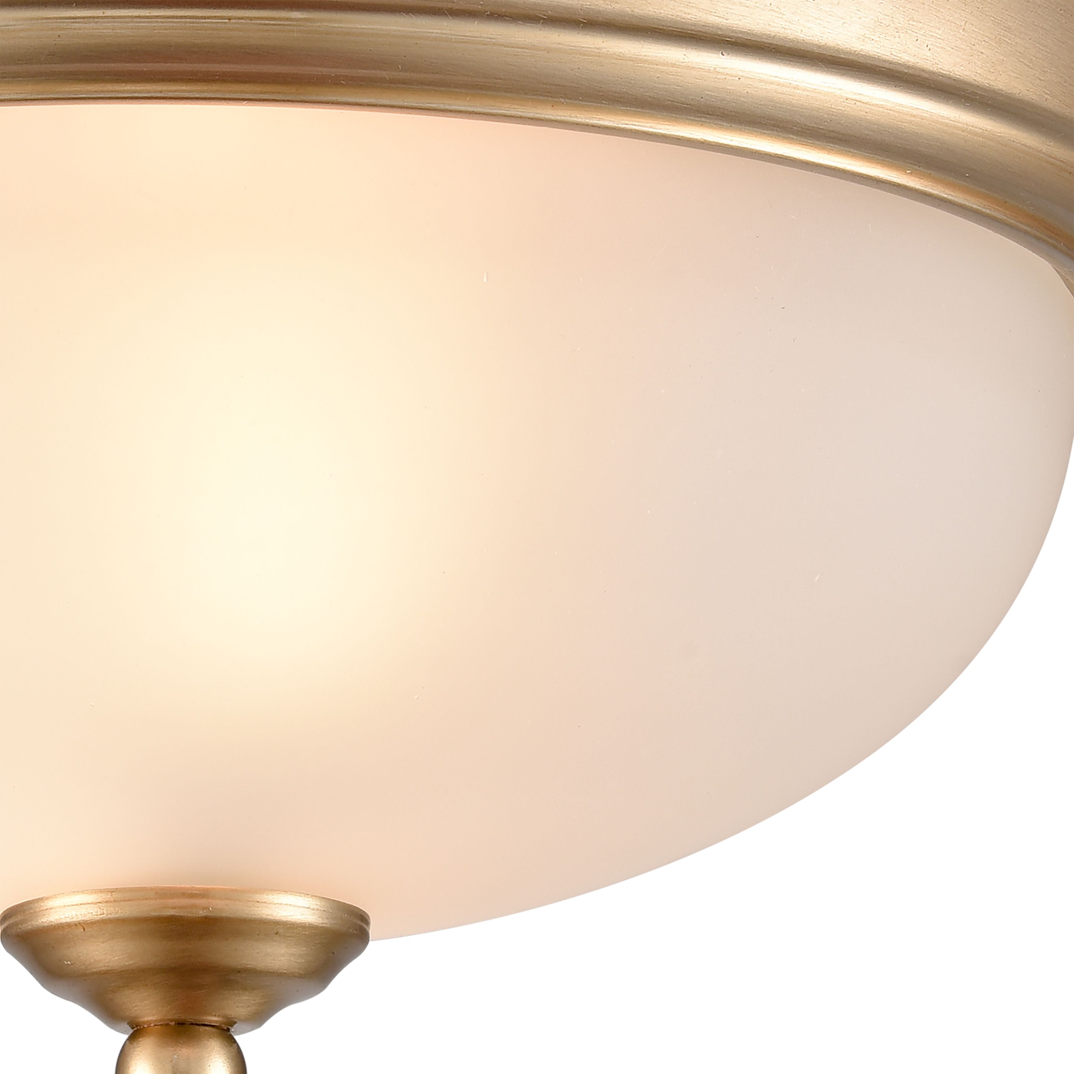 THOMAS 7002FM/50 Basics 11'' Wide 2-Light Flush Mount - Satin Gold