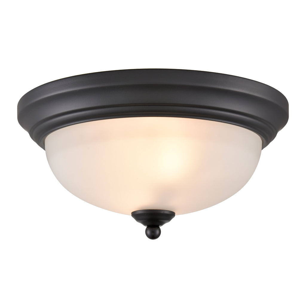 THOMAS 7002FM/60 Basics 11'' Wide 2-Light Flush Mount - Black