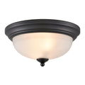 THOMAS 7002FM/60 Basics 11'' Wide 2-Light Flush Mount - Black