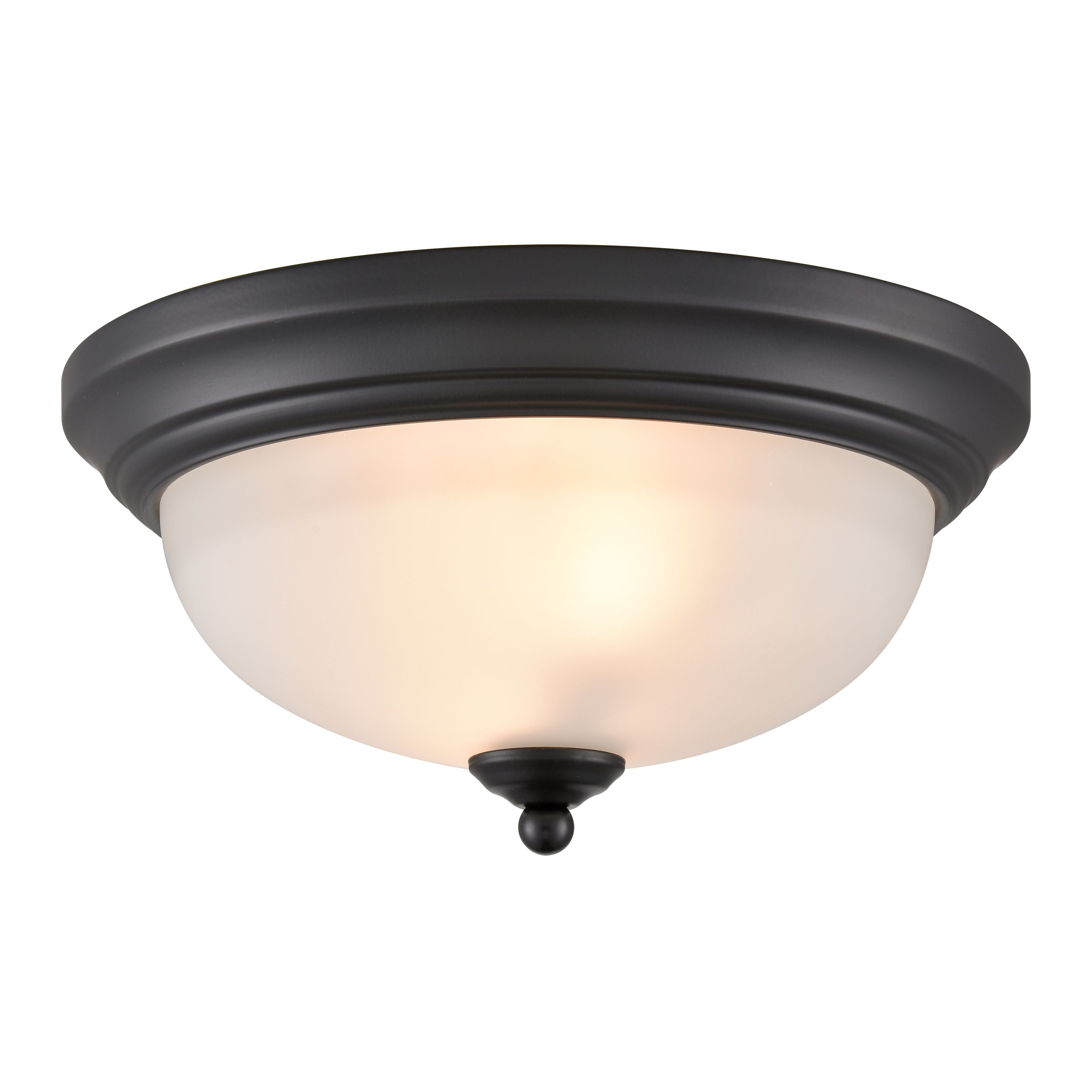 THOMAS 7002FM/60 Basics 11'' Wide 2-Light Flush Mount - Black