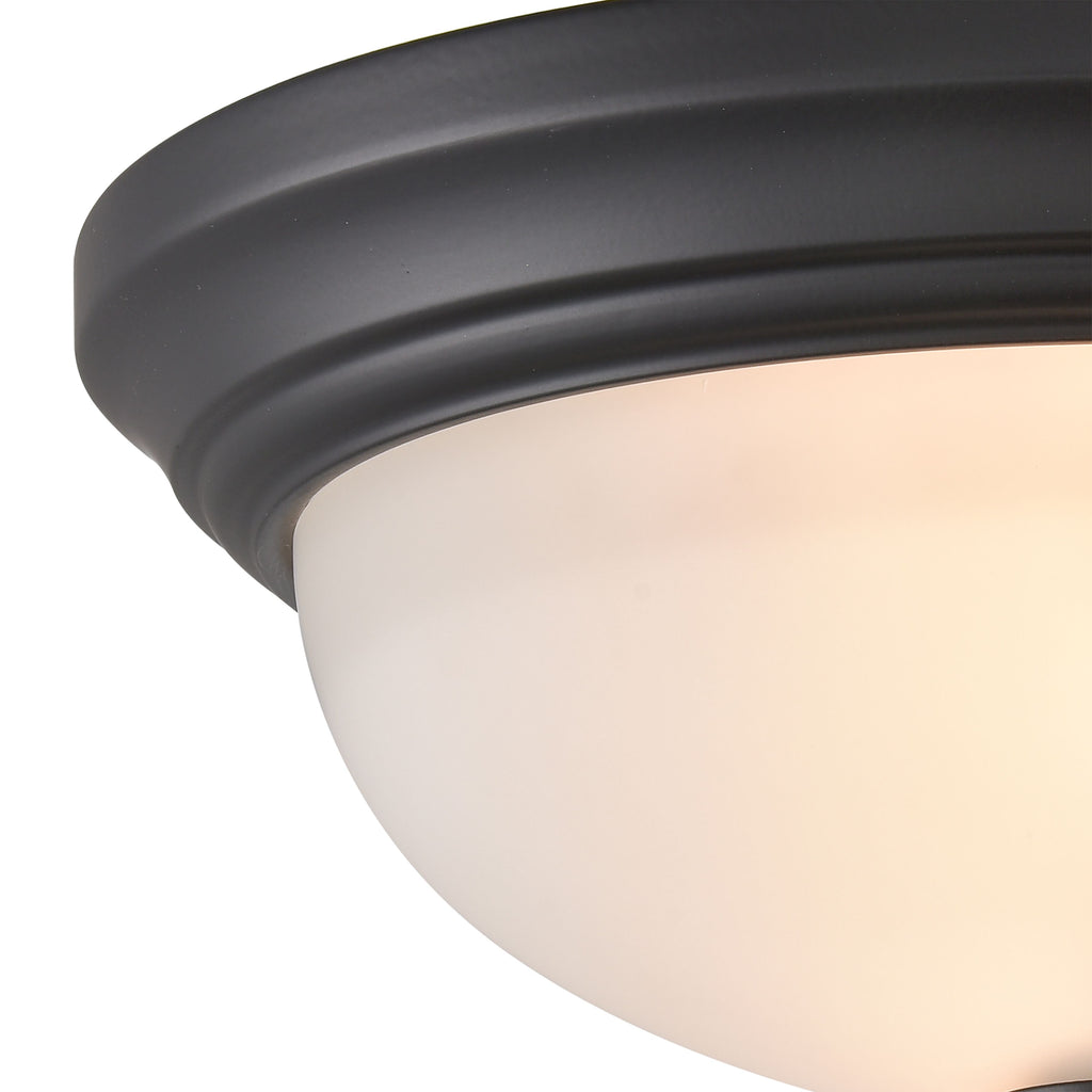 THOMAS 7002FM/60 Basics 11'' Wide 2-Light Flush Mount - Black