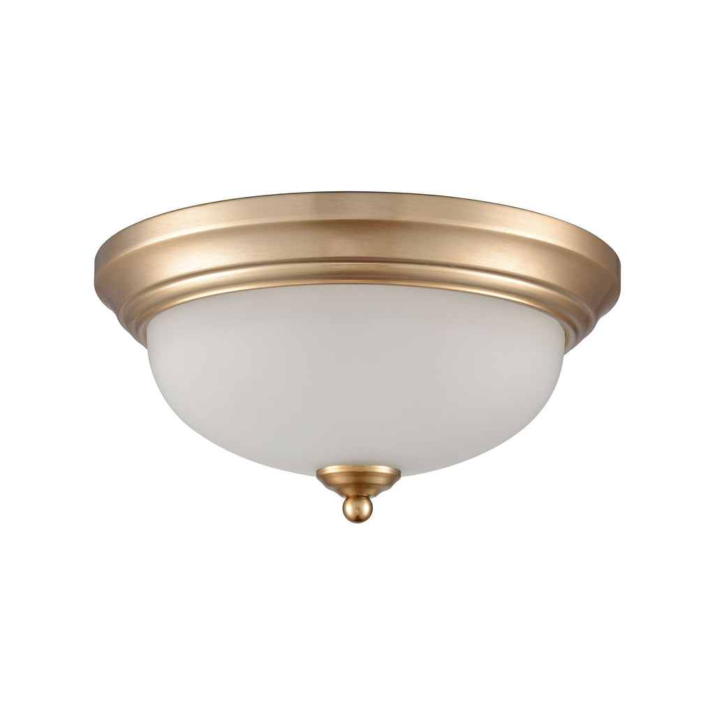 THOMAS 7002FM/50 Basics 11'' Wide 2-Light Flush Mount - Satin Gold