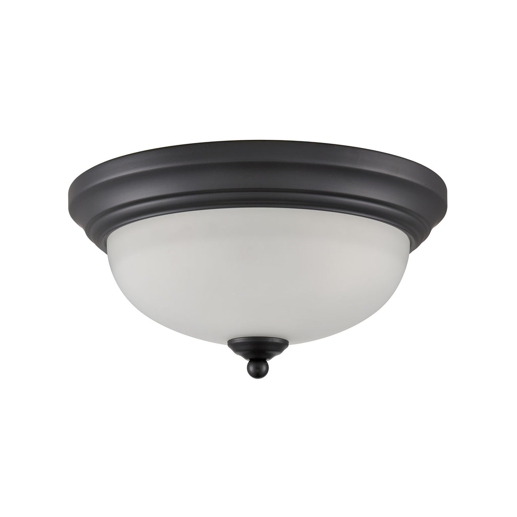 THOMAS 7002FM/60 Basics 11'' Wide 2-Light Flush Mount - Black