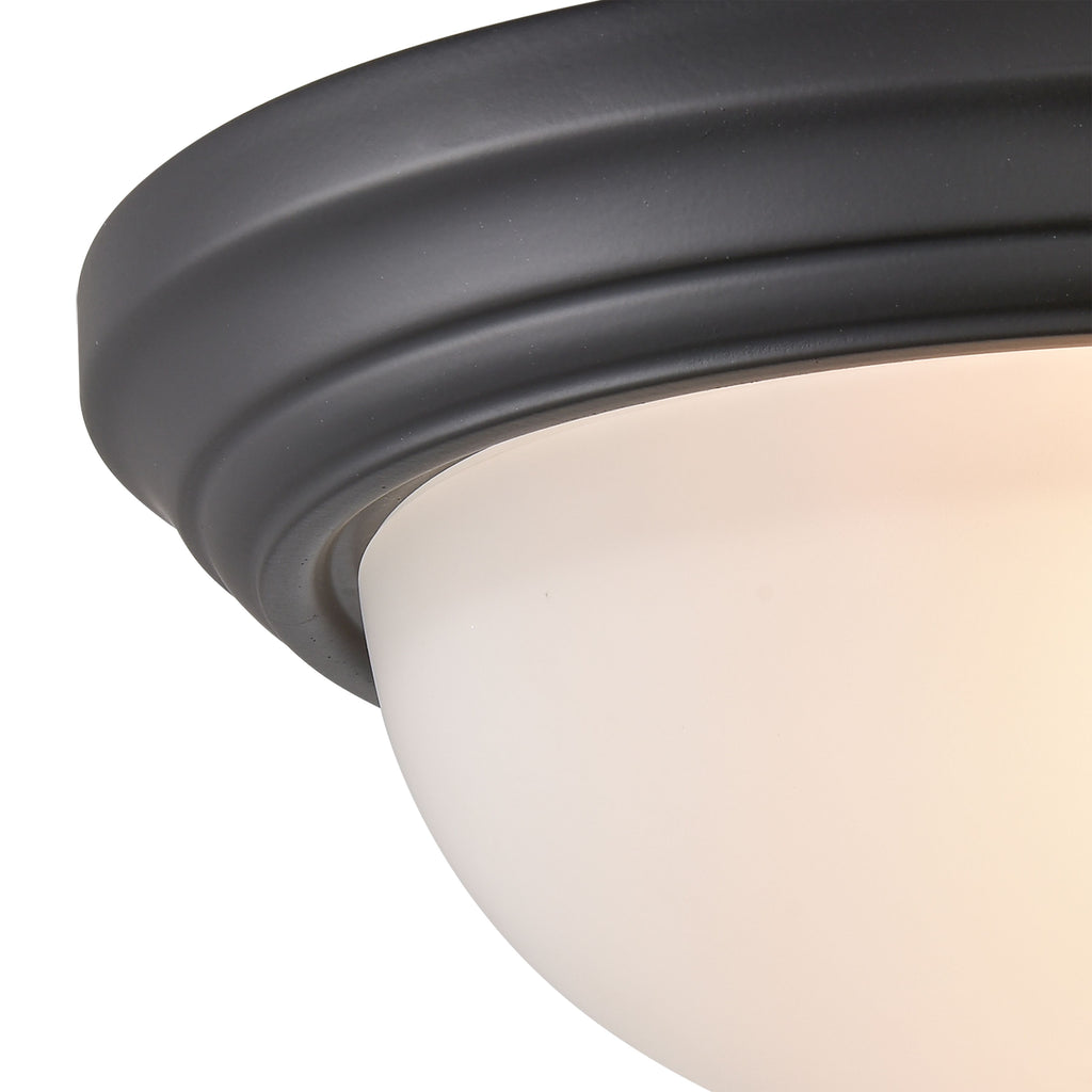 THOMAS 7003FM/60 Basics 13'' Wide 2-Light Flush Mount - Black