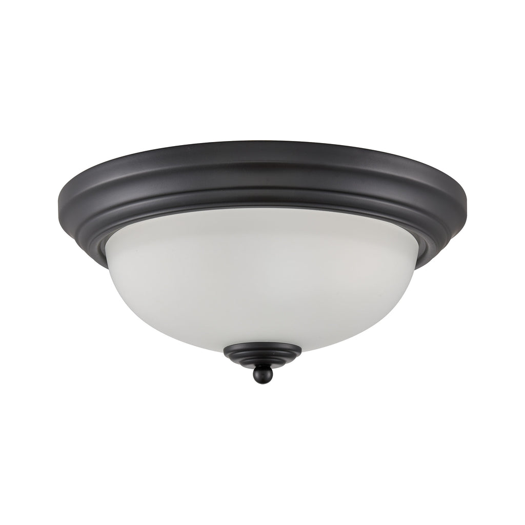 THOMAS 7003FM/60 Basics 13'' Wide 2-Light Flush Mount - Black