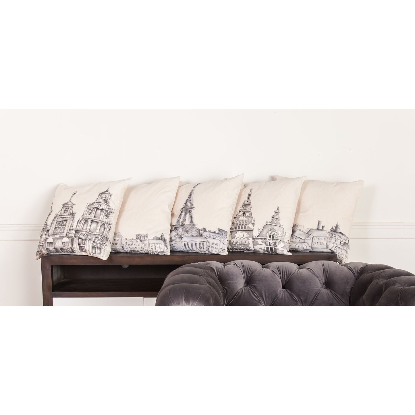 ELK SIGNATURE 7011-1308 Parisian Cityscape Pillow