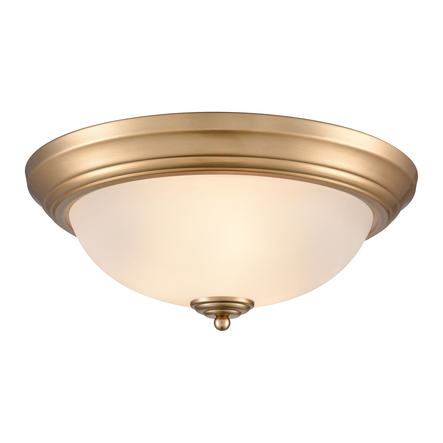 THOMAS 7013FM/50 Basics 15'' Wide 3-Light Flush Mount - Satin Gold