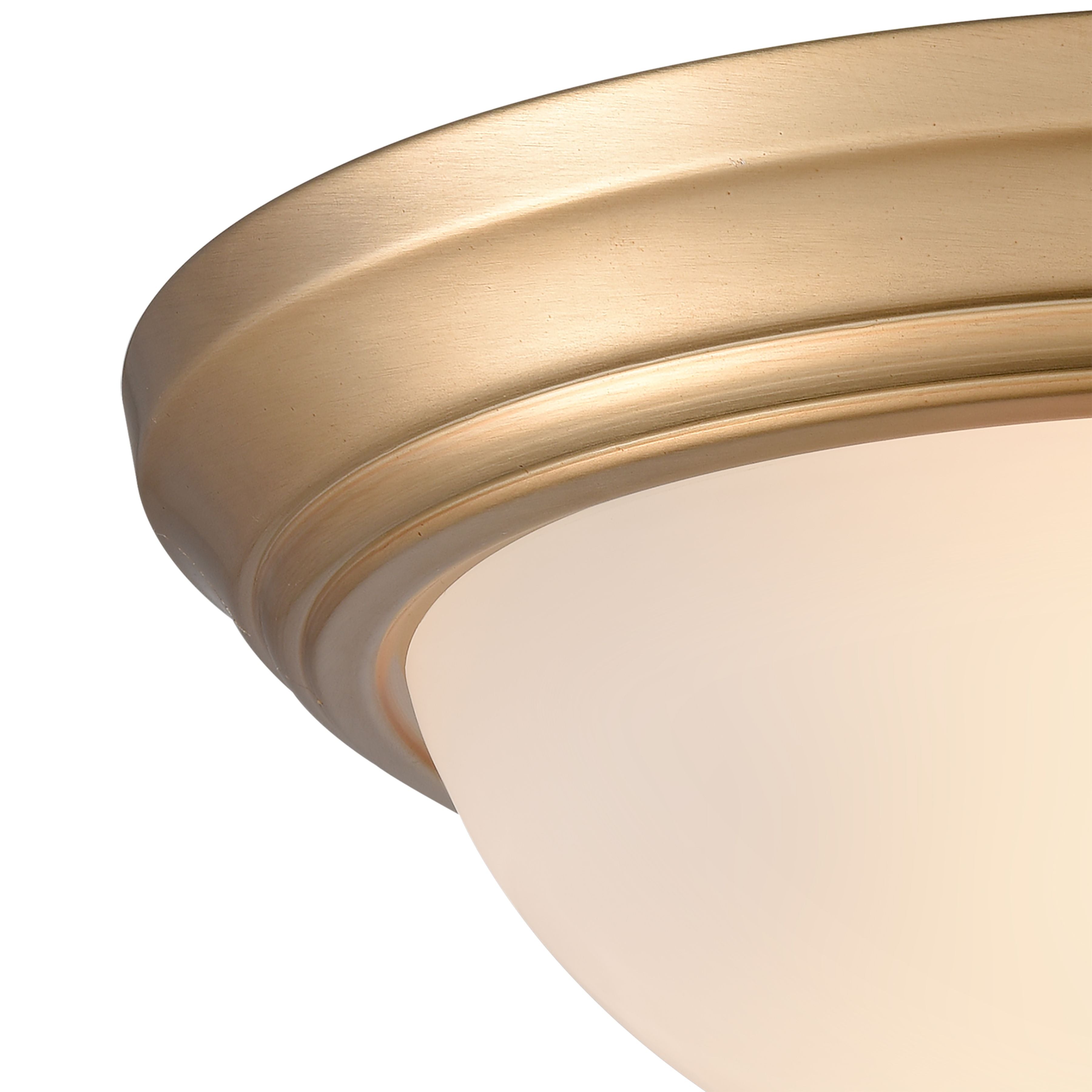 THOMAS 7013FM/50 Basics 15'' Wide 3-Light Flush Mount - Satin Gold