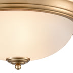 THOMAS 7013FM/50 Basics 15'' Wide 3-Light Flush Mount - Satin Gold