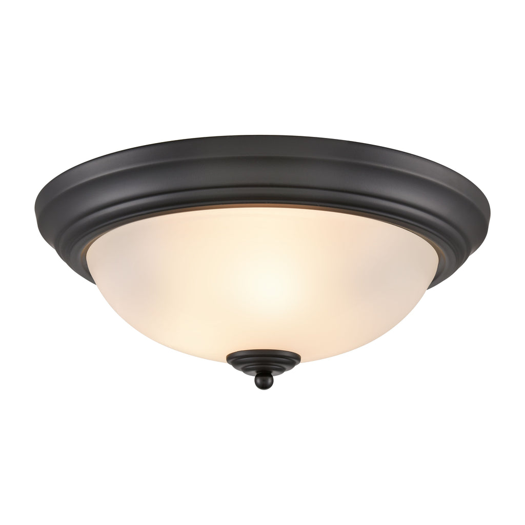 THOMAS 7013FM/60 Basics 15'' Wide 3-Light Flush Mount - Black