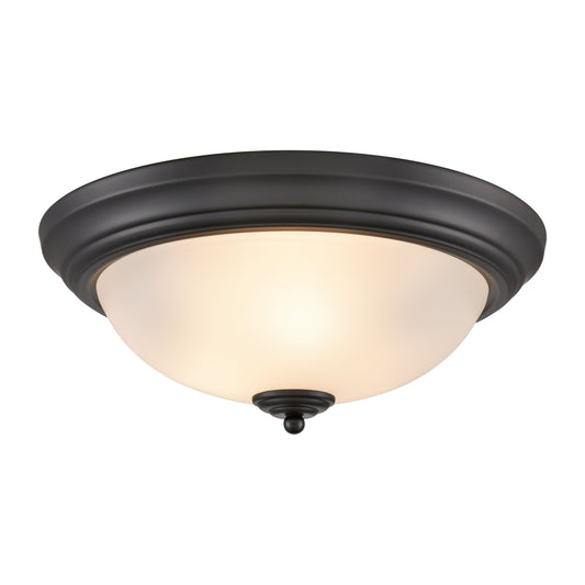 THOMAS 7013FM/60 Basics 15'' Wide 3-Light Flush Mount - Black