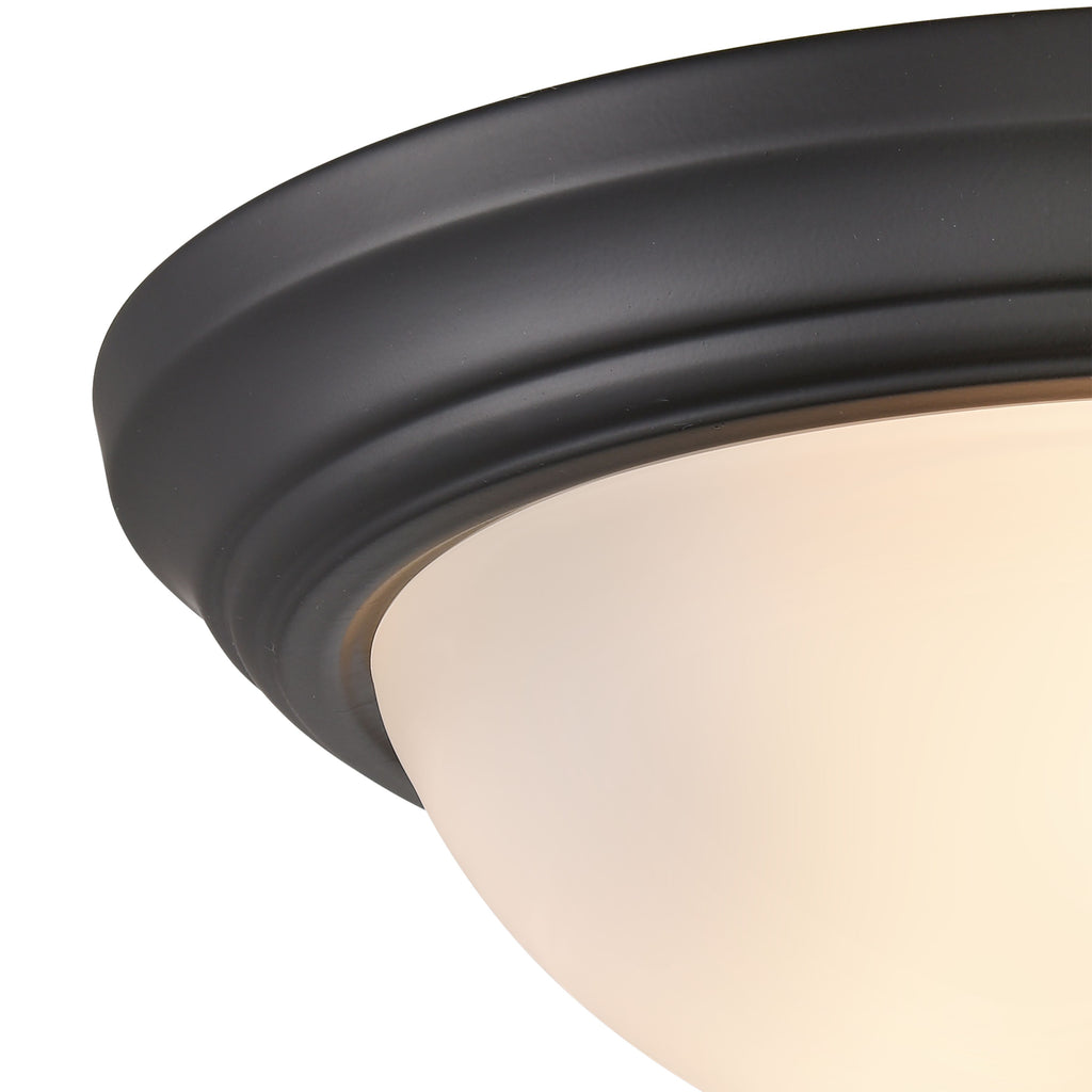 THOMAS 7013FM/60 Basics 15'' Wide 3-Light Flush Mount - Black
