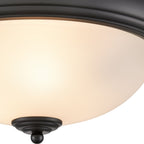THOMAS 7013FM/60 Basics 15'' Wide 3-Light Flush Mount - Black