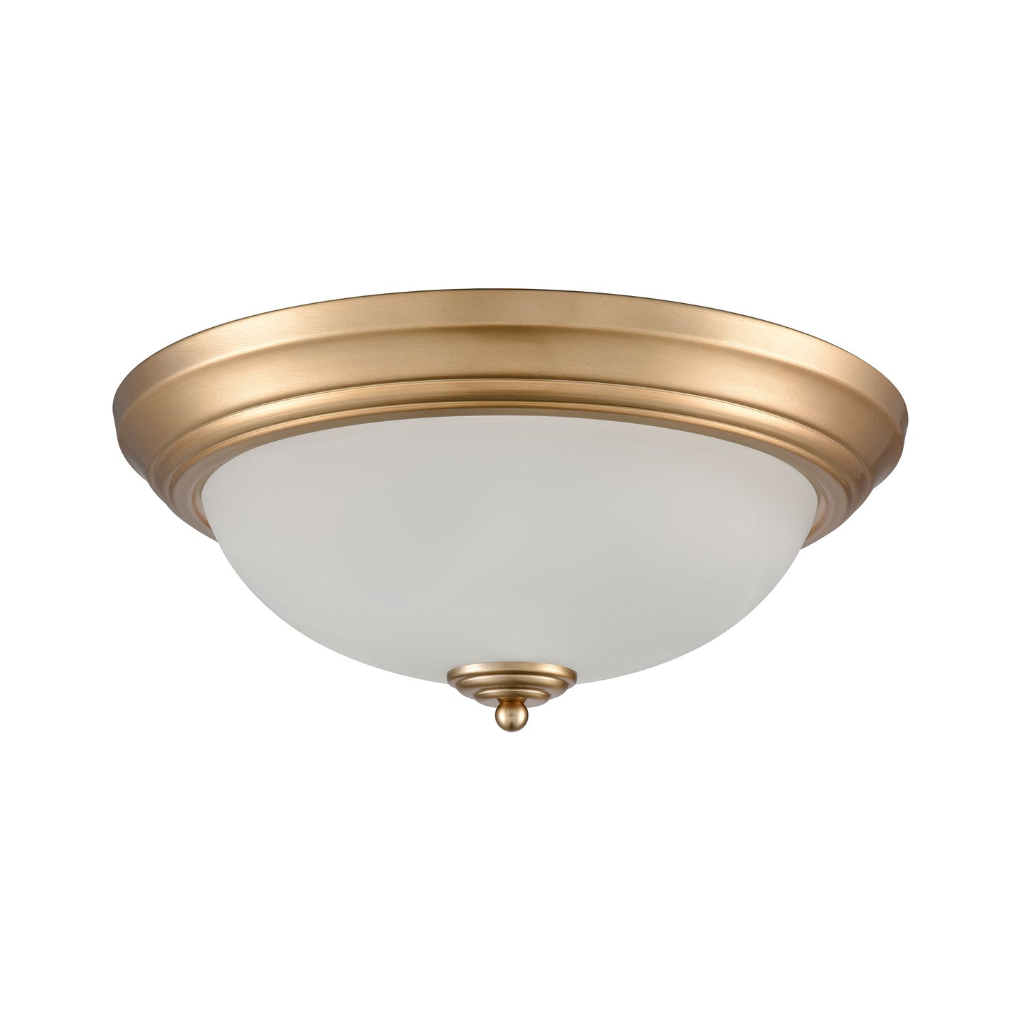 THOMAS 7013FM/50 Basics 15'' Wide 3-Light Flush Mount - Satin Gold