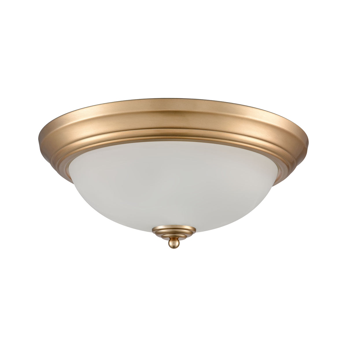 THOMAS 7013FM/50 Basics 15'' Wide 3-Light Flush Mount - Satin Gold