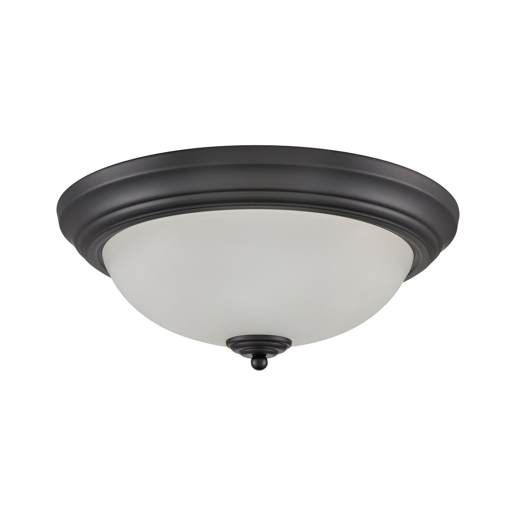 THOMAS 7013FM/60 Basics 15'' Wide 3-Light Flush Mount - Black