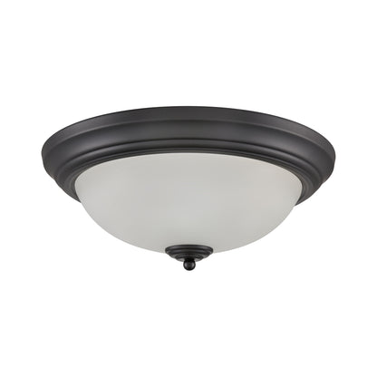 THOMAS 7013FM/60 Basics 15'' Wide 3-Light Flush Mount - Black