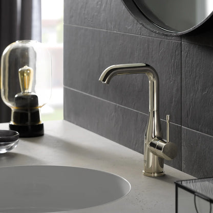 GROHE 23486BEA Essence New Single Hole Single-Handle L-Size Bathroom Faucet, 1.2 GPM - Polished Nickel