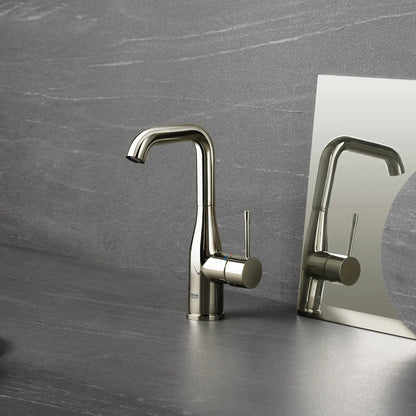 GROHE 23486BEA Essence New Single Hole Single-Handle L-Size Bathroom Faucet, 1.2 GPM - Polished Nickel